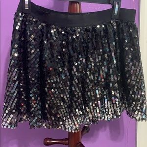 Black and silver glittery skirt *ONLY WORN ONCE*